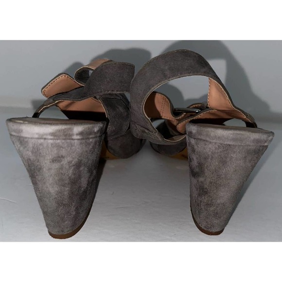 Sole Society Gray Suede 3 strap Sandals size‎ 8.5 - Picture 3 of 6
